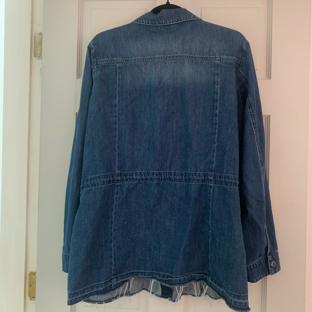 EUC J Jill denim jacket size large - Picture 2 of 9